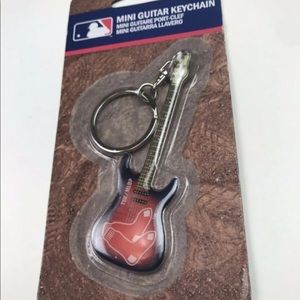 MLB Boston Red Sox Electric Guitar Keychain 3.5”